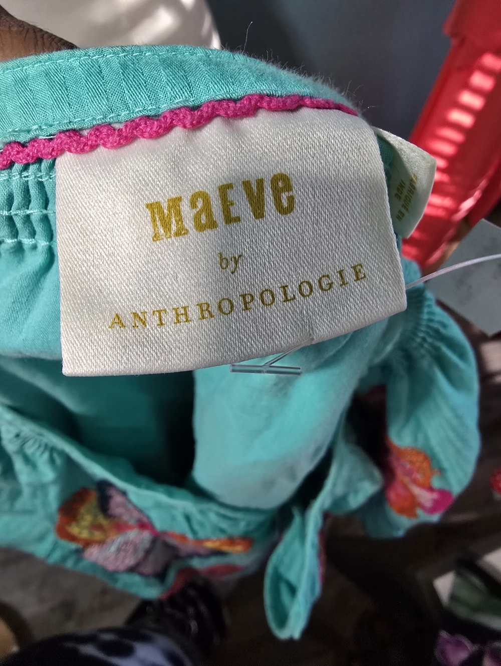 Maeve Athropologie Embroidered Peasant Top - Picture 3 of 7
